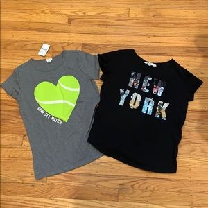 J. Crew Tennis and H&M T-shirts, size 10-12 years
